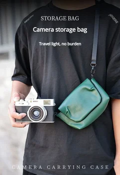 Borsa per Fotocamera Adatta per Fujifilm EVO X-half X100VI Canon V1 Ricoh GR2 GR3X GR4 Sony ZV1 RX100 M6 M7 Borsa per Fotocamera Vintage