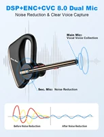New Bee M50 Bluetooth Headset Wireless Earpiece Earphones 24 Hrs Talk Time V5.2 Headphones with Dual Mic CVC8.0 Handsfree 2
