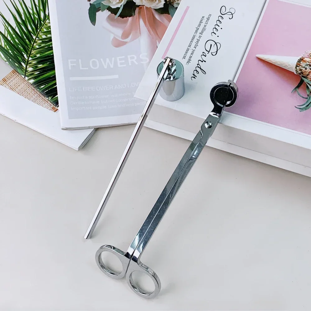 Candle Snuffer Wick Trimmer Candle Care Set Sliver Accessories Stainless Steel Extinguisher Tool for Lover candle wick trimmer candle snuffer