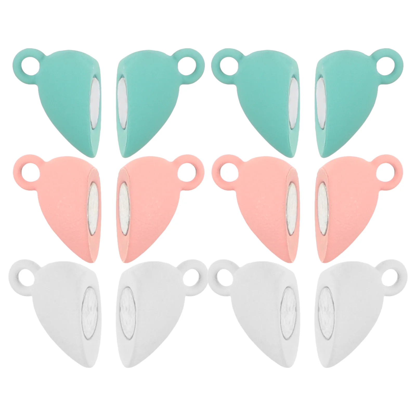 

6 Pairs of Heart Magnetic Bracelet Clasps Magnet Bracelet Connectors Colored Jewelry Clasps Connectors