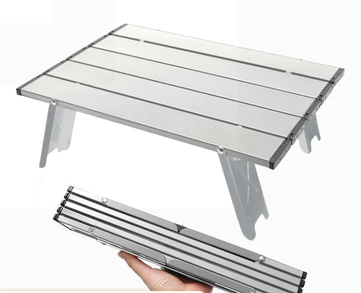 

YUEYI Mini Camping Table Ultralight Portable Aluminum Alloy Outdoor Table Roll-Up Folding Table for Backpacking Picnic BBQ
