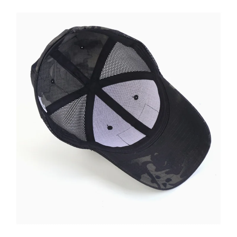 Summer Cap Anti-UV Outdoor Tactical Fan Duck Cap Quick-Drying Suit Mesh Visor Baseball Adjustable Camouflage Breathable outdoor hiking hat,fishing sun hat