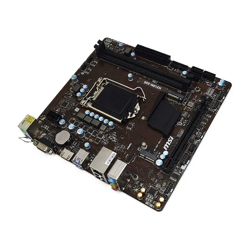 Msi-マザーボードH310M-S05 lga 1151,xddr4,intel h310,PCI-EX16,HDMI,sataiii  DVI-D,vga,imi,x4,32