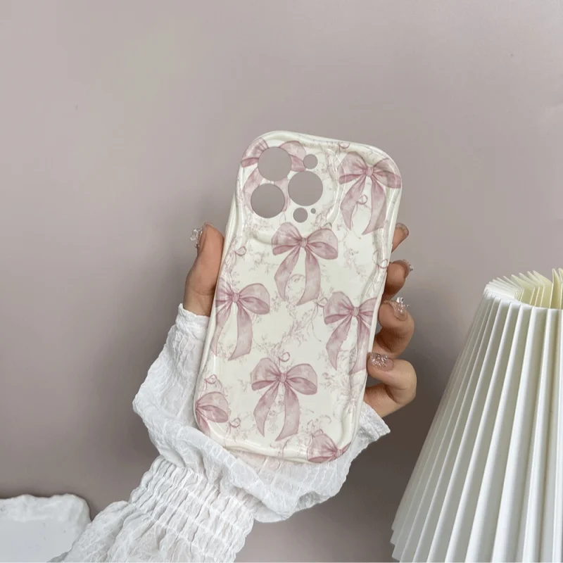Chic Pink Bow Phone Case – Elegant and Stylish Protection Cover