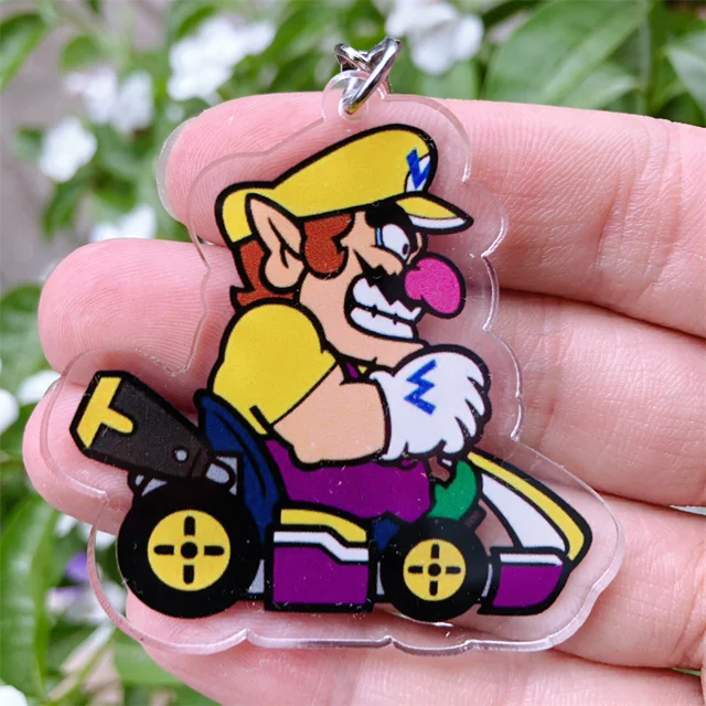 Jogo Super Mario Kart Yoshi Luigi Waluigi Bowser Cosplay Acrílico Chaveiro  Pingente Acessórios Prop Presente - AliExpress