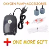 Aquarium Air Pump Fish Tank Mini Compressor Single Double Outlet with Check Valve Tube Aquatic Accessories 220V 3W 5W 6