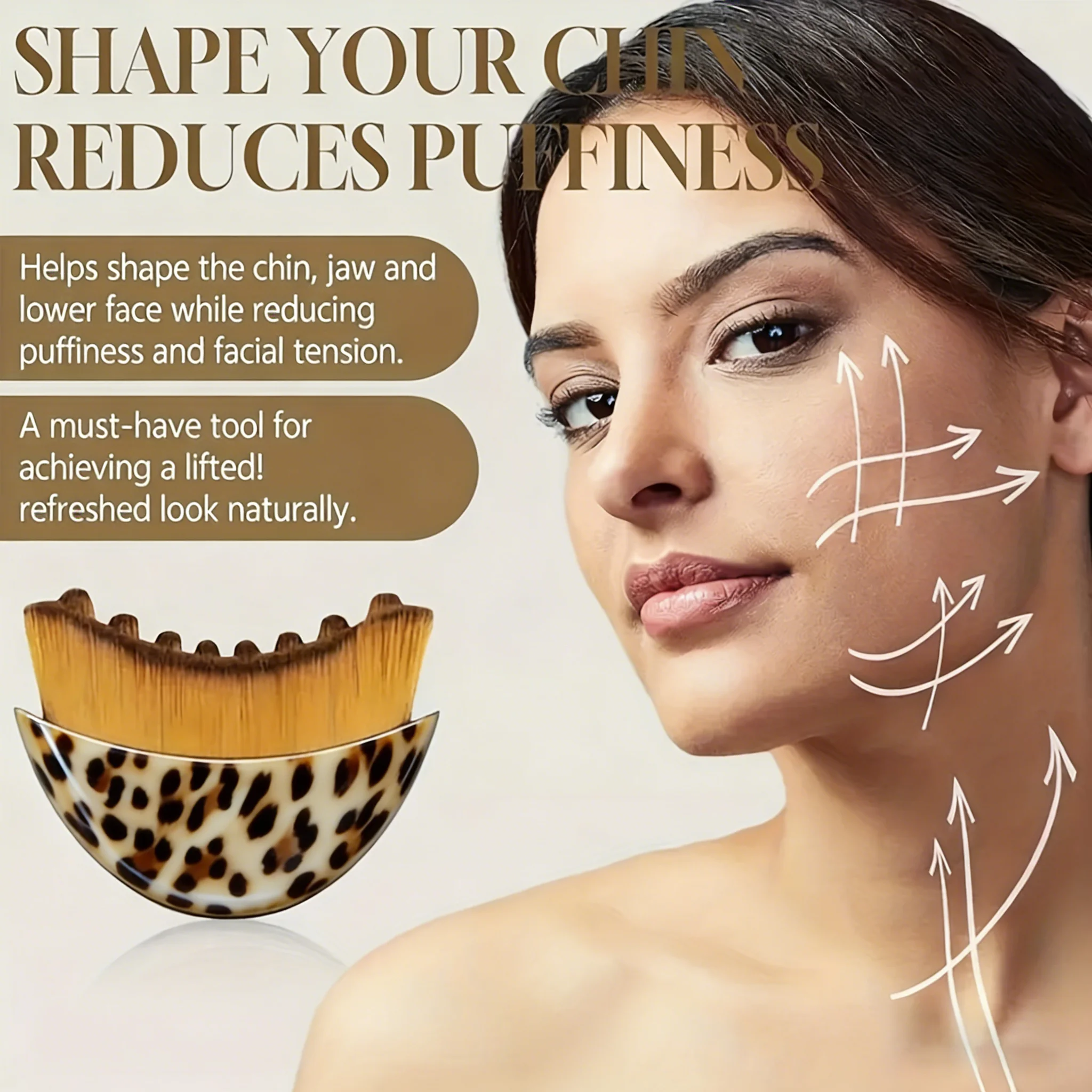 Lymphatic Contour Face Brush,Chin and Jawline Sculpting,Drainage Massager for