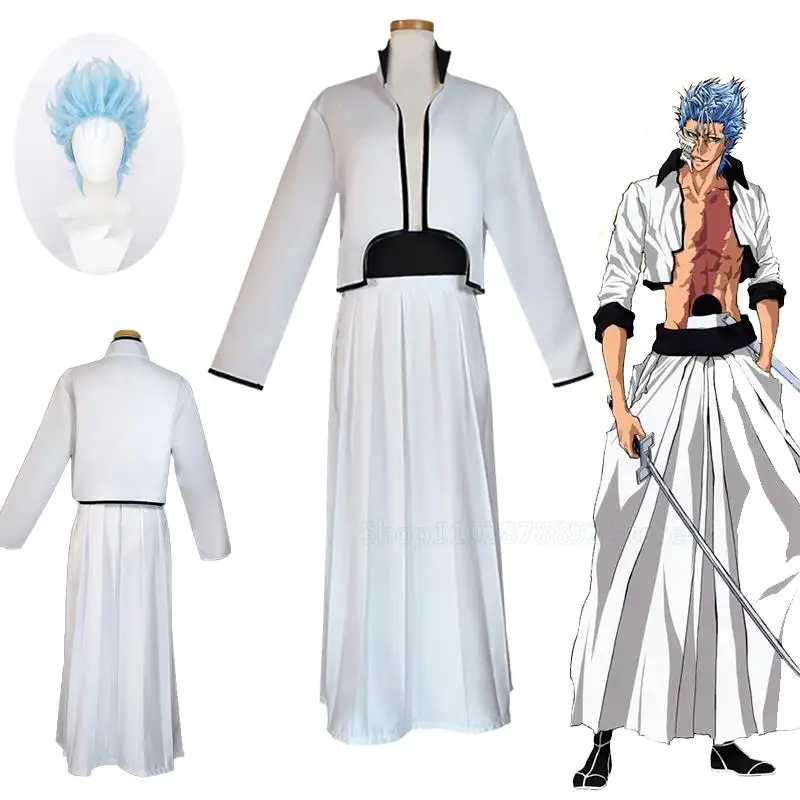 

BLEACH Grimmjow Jeagerjaques Anime Cosplay Costume Wigs Anime Cosplay For Halloween Party Bleach Ulquiorra Cifer Cosplay Suit