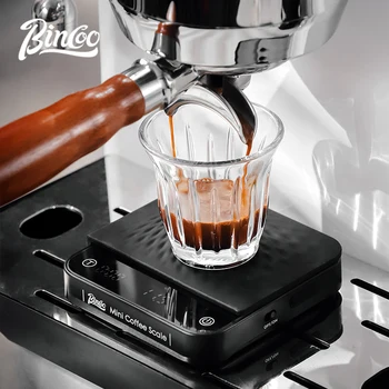 Bincoo Mini Bilancia da caffè italiana Bilancia intelligente per chicchi di caffè Bilancia elettronica 0.1g/2kg Bilancia digitale Strumento Barista domestico 1