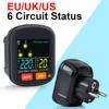 Digital Socket Tester Smart Voltage Detector RCD GFCI NCV Voltage Test EU US UK Plug Ground Zero Line 30mA Socket Detector 1
