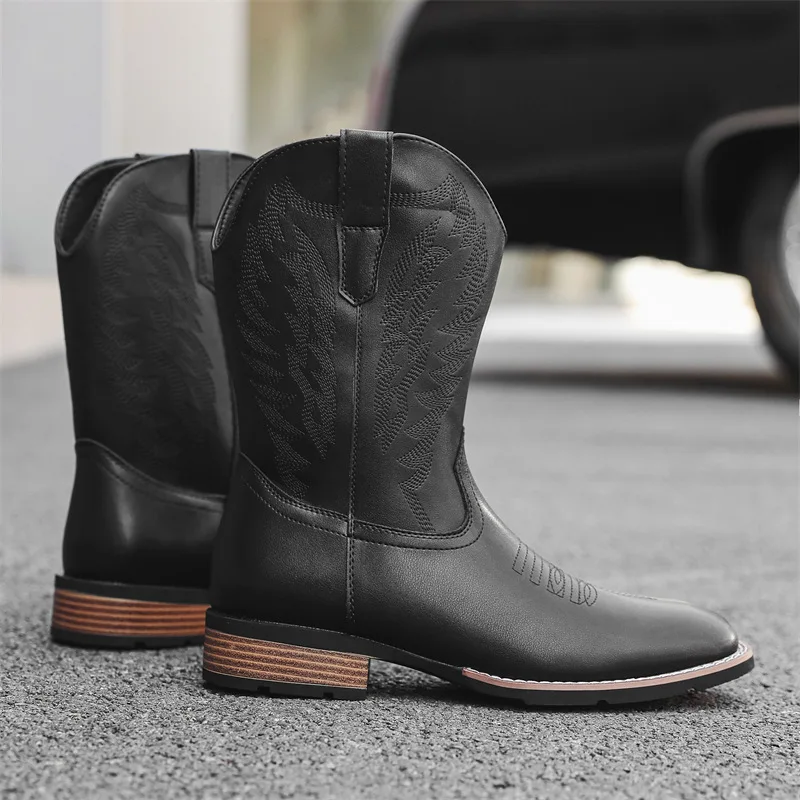 Retro Embroidered Western Cowboy Boots 6