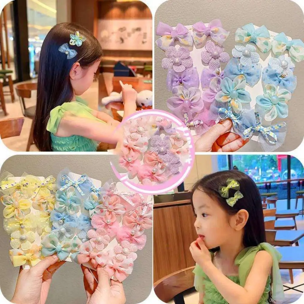 

10pcs Infant Baby Children Girl Butterfly Set Bow Hair Clip Flower Hair Clip Duck Mouth Clip Girls Hairpins