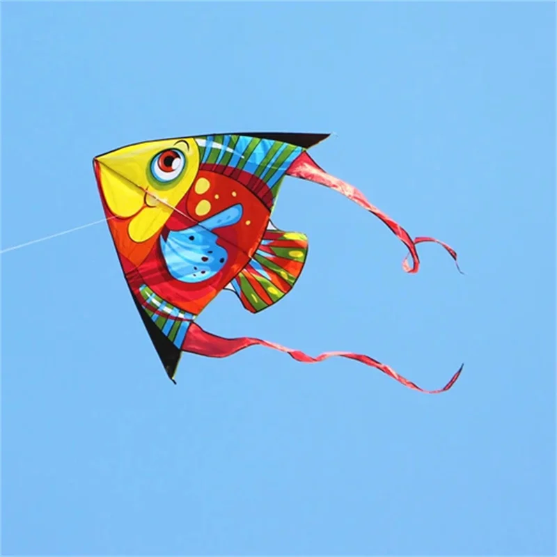 

free shipping fish kites flying kids kites factroy weifang kites nylon kites eagle outdoor games for children Line windsock kite