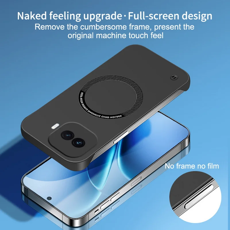 Sleek Magnetic Ring Cover - Ultra-thin Frameless Phone Case