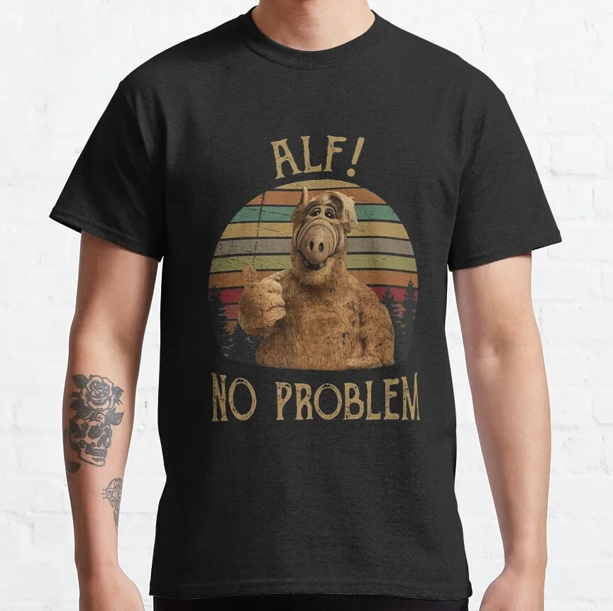 Alf – Gordon Shumway – TV Sitcoms Grafik-T-Shirts 90er Retro-Stil Alien Charakter TV-Show Unisex-T-Shirt Erwachsene alle Größen S-6XL