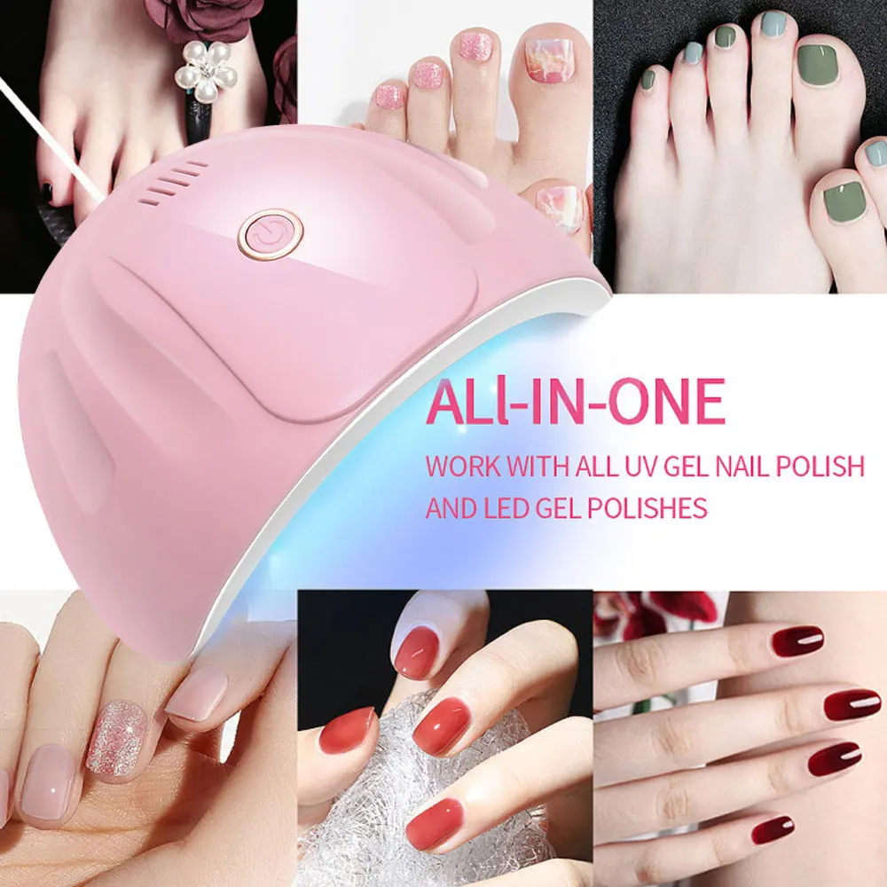 YIKOOLIN Portable USB Electric Nail Drill Polish Kit with UV LED Nail Lamp Nail Separator Polishing Block Manicure Tool kit 2