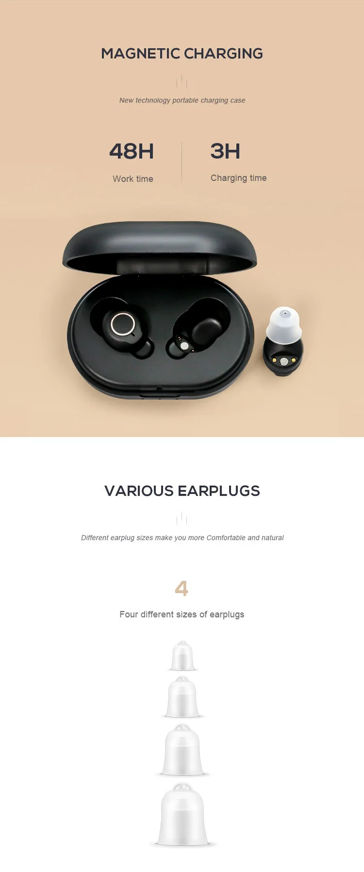 Cic Aid Hearing Rechargeable Intelligent Digital Sound Amplifier Wireless in Ear