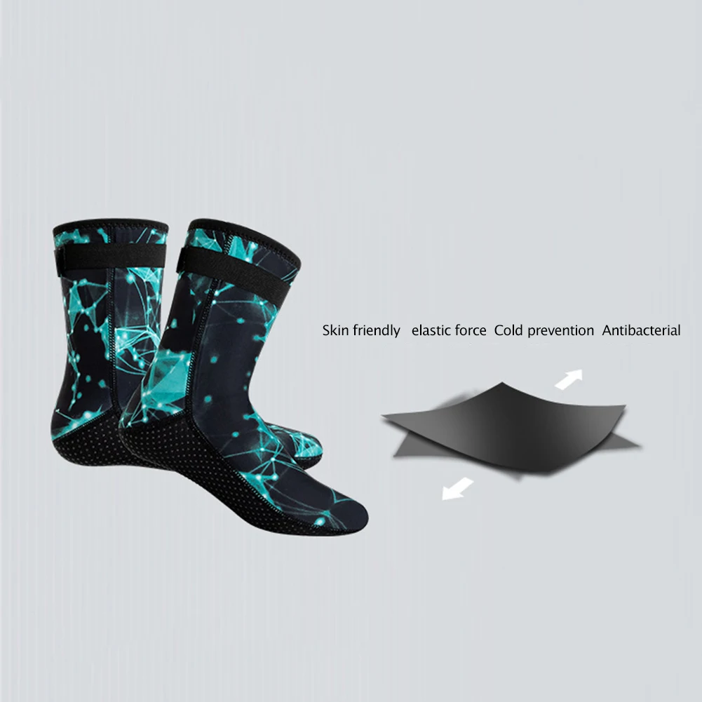 Swimming Snorkeling Socks Unisex Winter Warm Diving Surfing Boots Neoprene Anti Slip Wearable Portable Lightweight for Men Women