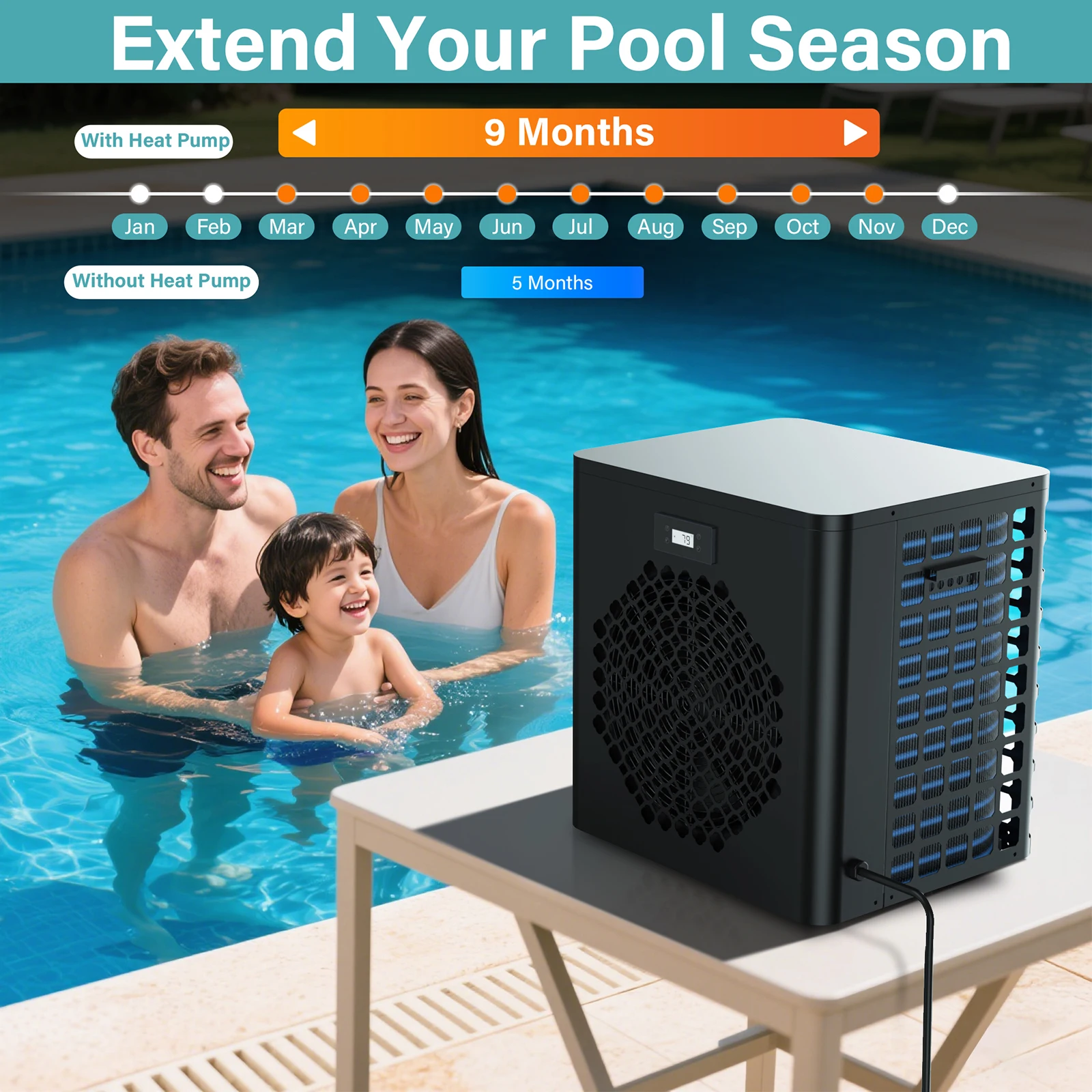 16000BTU Above Ground swimming Pools Heater 6