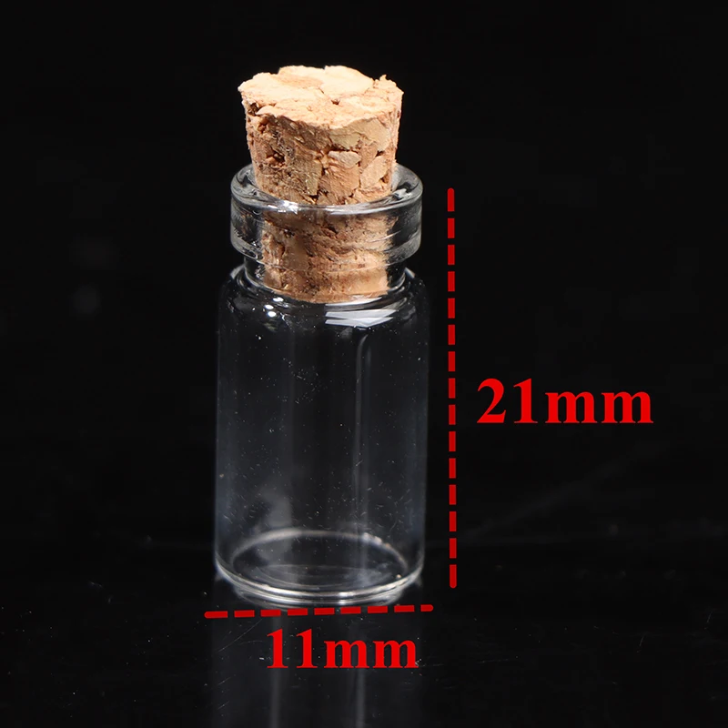 Glass Bottles Miniature Potion Bottle Mini Cork Glass Vials Wedding DIY Mini Drift Bottle Wishing Perfume 10 Pcs glass bottles mini glass bottles