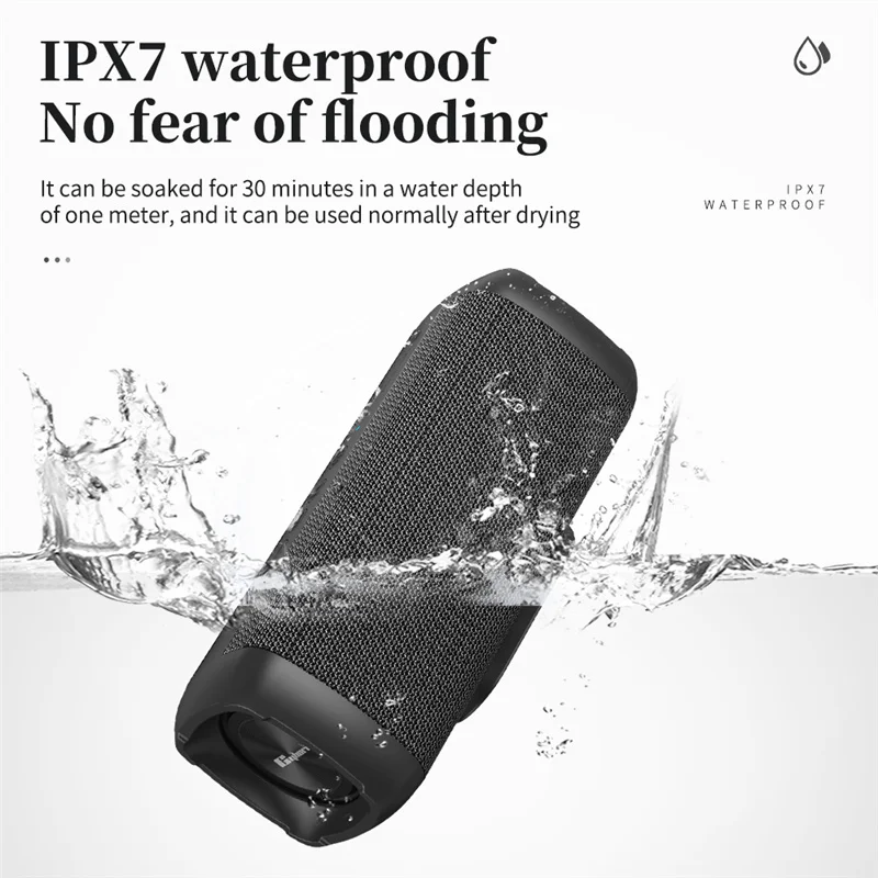Cyboris S6 Bluetooth Speaker 60W BT 5.3 Wireless Speakers With 360 &deg; Surround Sound,IPX7 Waterproof,30H Playtime For Party, Camp