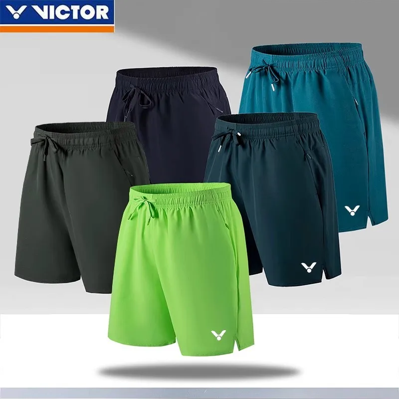 VICTOR Breathable Anti-light Badminton Shorts Men's Women's Sports Quick-drying Outdoor Running Fitness Five-point Pants