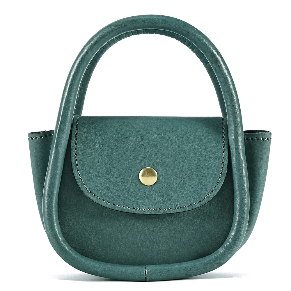 Full-grain Leather Single Shoulder Crossbody Small Bag Street Trend Small Cosmetic Bag Girl Lipstick Women Make Up portable bag