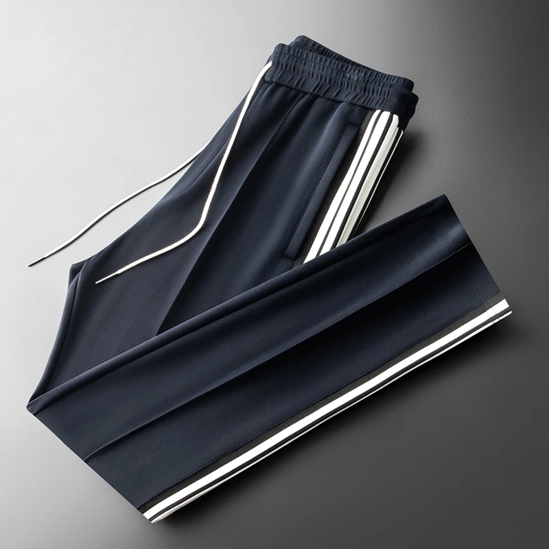 JSBD~End copper-ammonia silk blended fabric autumn men's loose straight casual pants sport pants