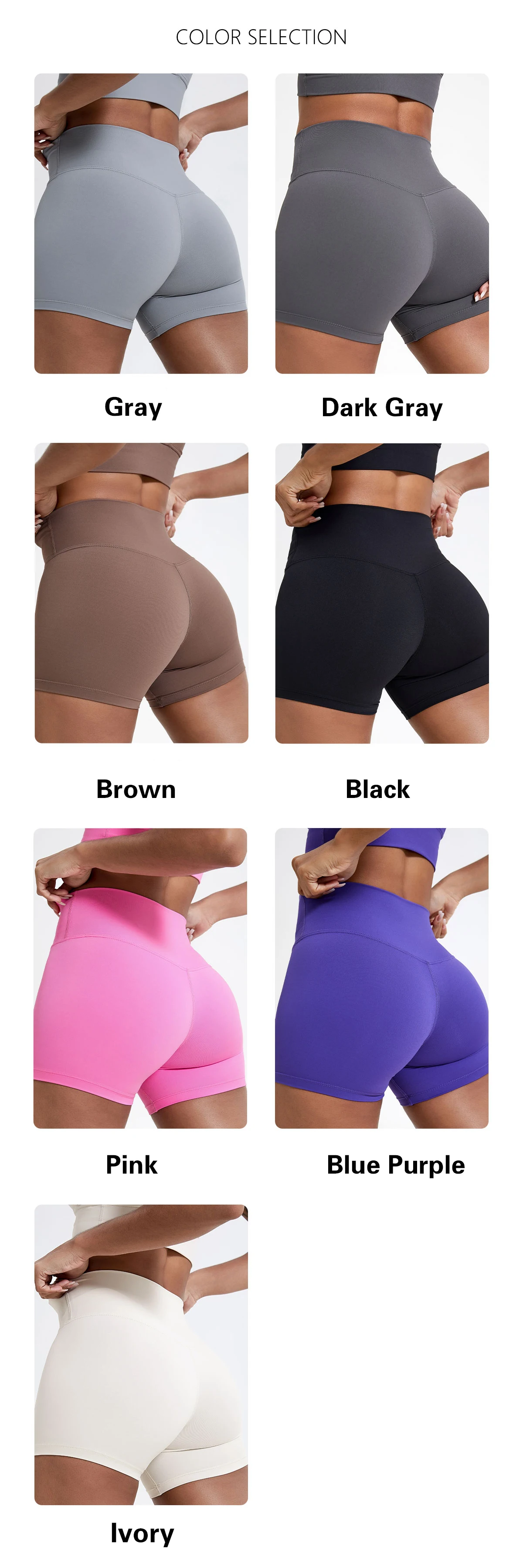 Description Picture 4 of itemHigher Quality Push Up Sports Shorts Women High Waist Yoga Shorts Soften Gym Leggings Women Workout Cycling Shorts Yoga Clothing