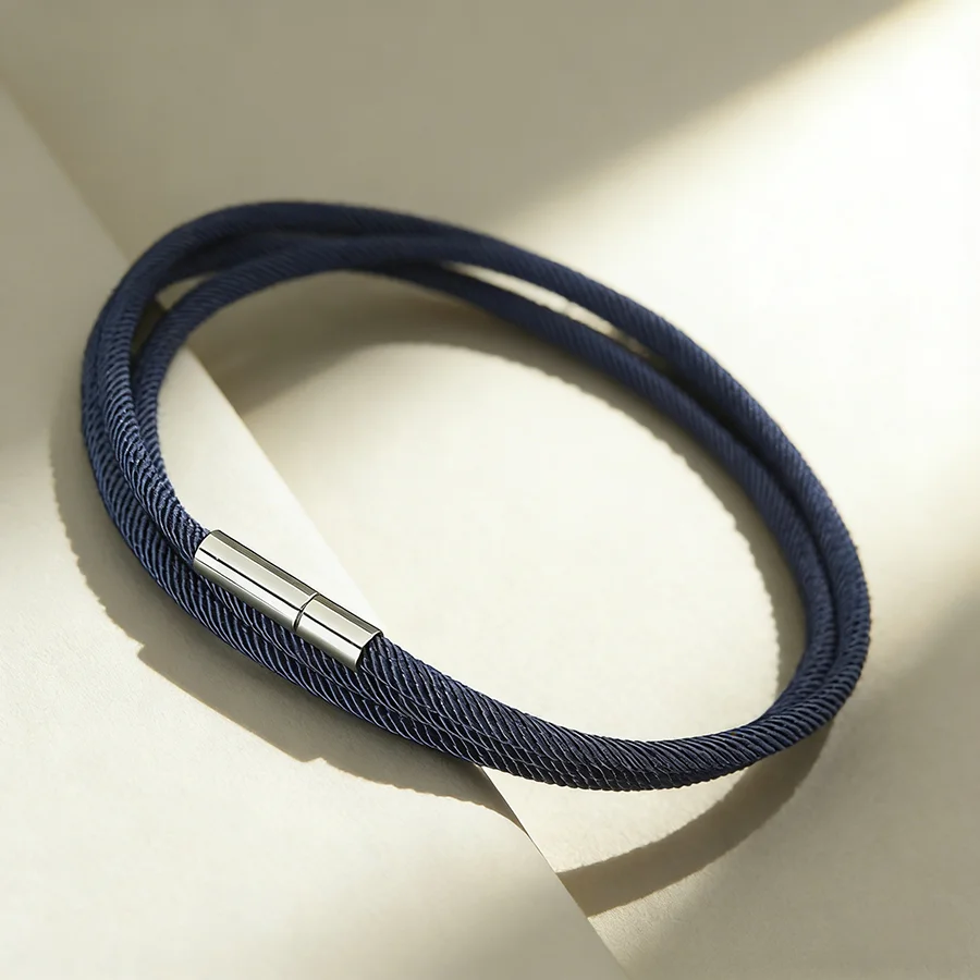 Men Milan Cord Chain Leather Bracelet Accessory