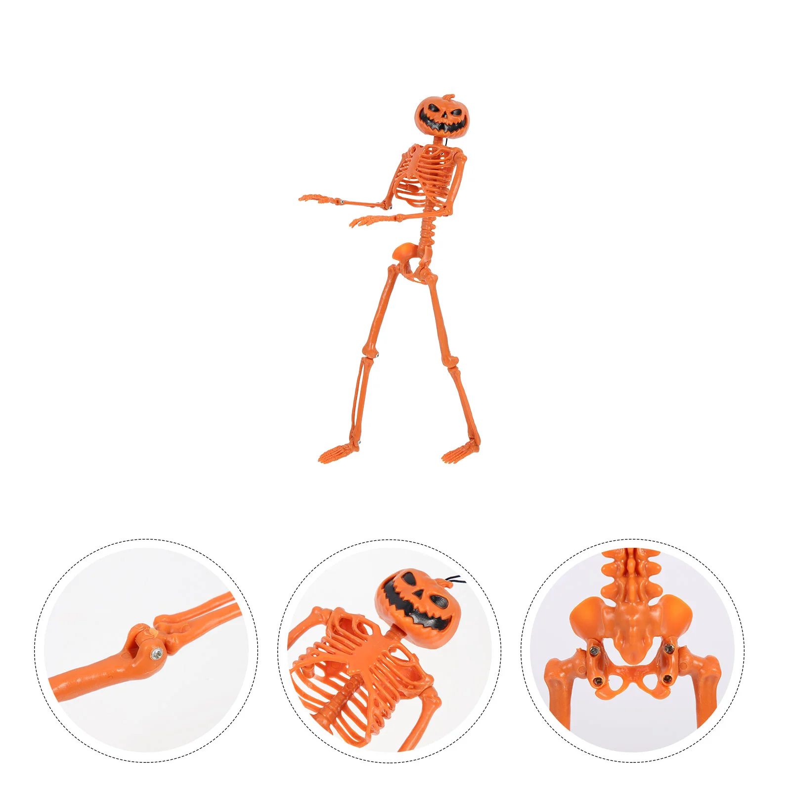 

14 Posable Pumpkin Full Body with Movable Joints for Haunted House Props
