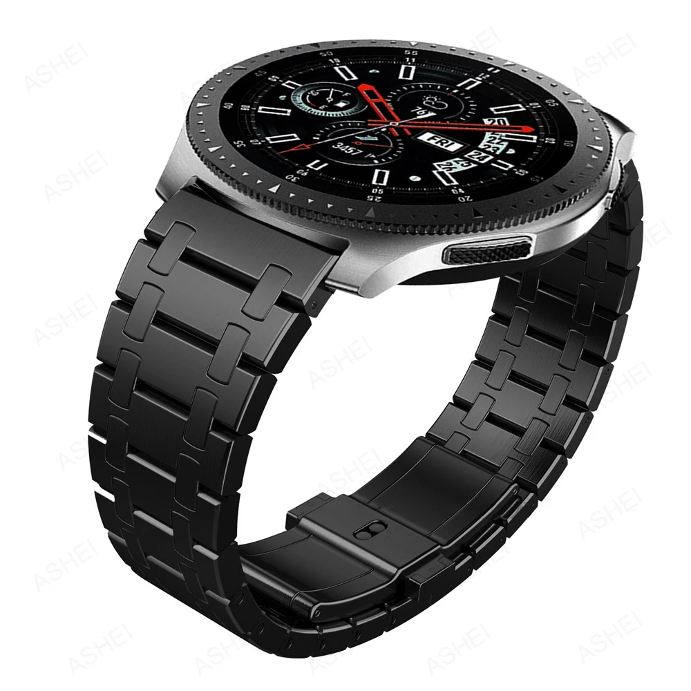 

Ремешок из нержавеющей стали для samsung galaxy watch 3 45 мм, браслет для galaxy watch 46 мм Gear S3 Frontier huawei watch 3 pro, 22 мм