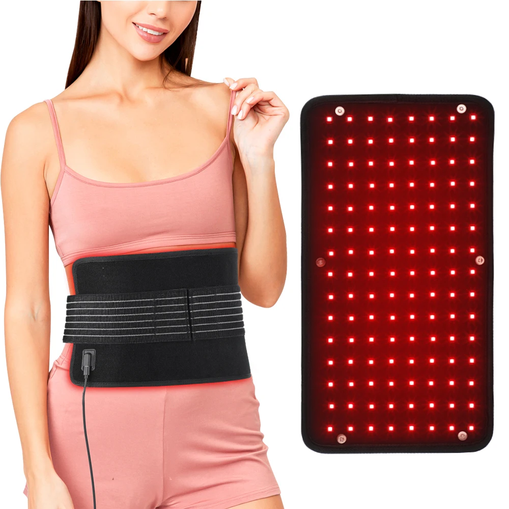 RedLightTherapyBeltLEDInfraredLampWaistBodyMassagePadFor