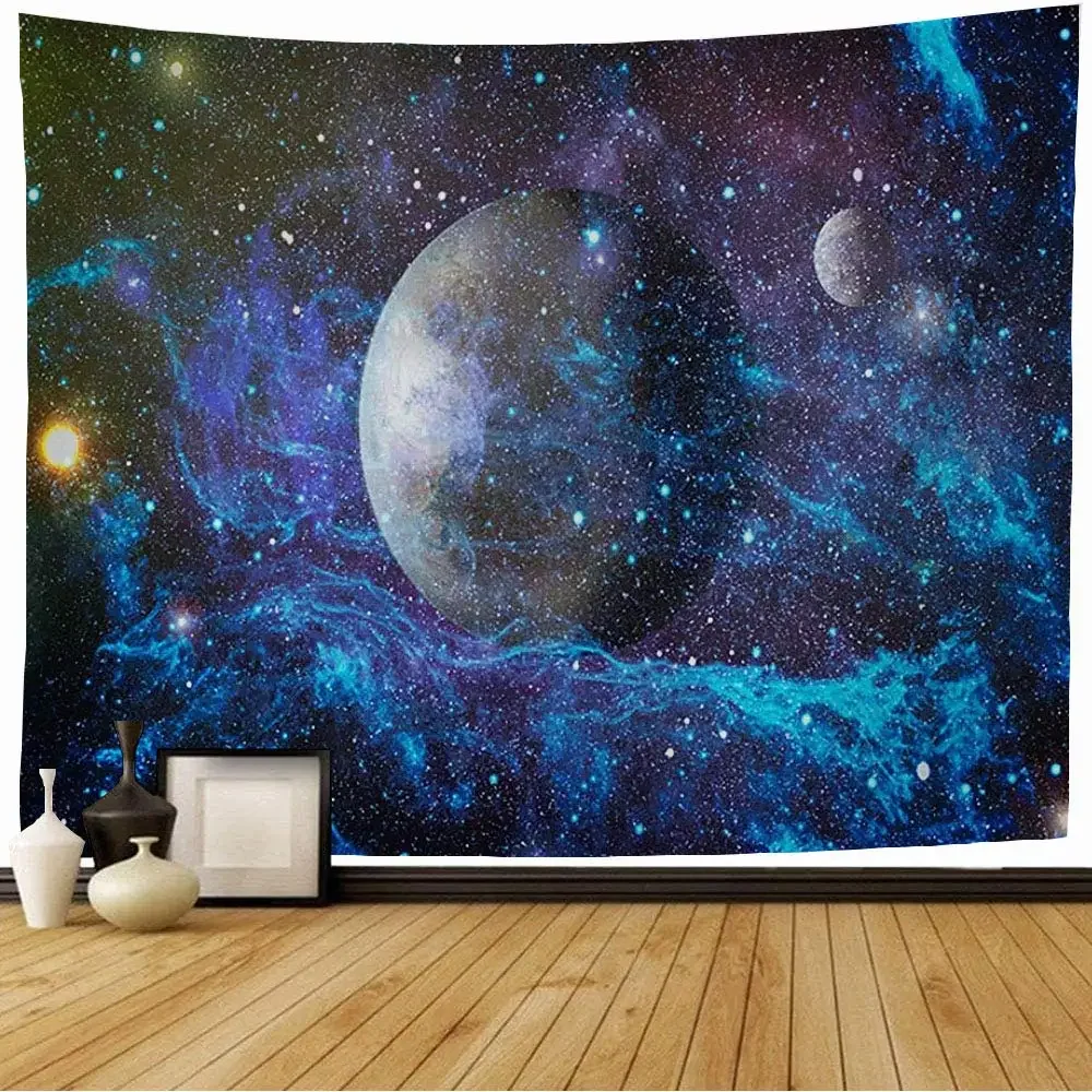 Outer Space Planet Tapestry Abstract Science Fiction Galaxy Tapestry Wall Hanging Art for Bedroom Living Room Dorm Decor