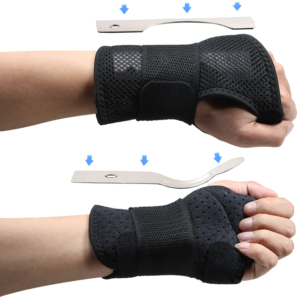 1Pcs Carpal Tunnel Wrist Brace Stabilizer (Left or Right)-Adjustable Night Arm Compression Hand Support Splint for Men Women