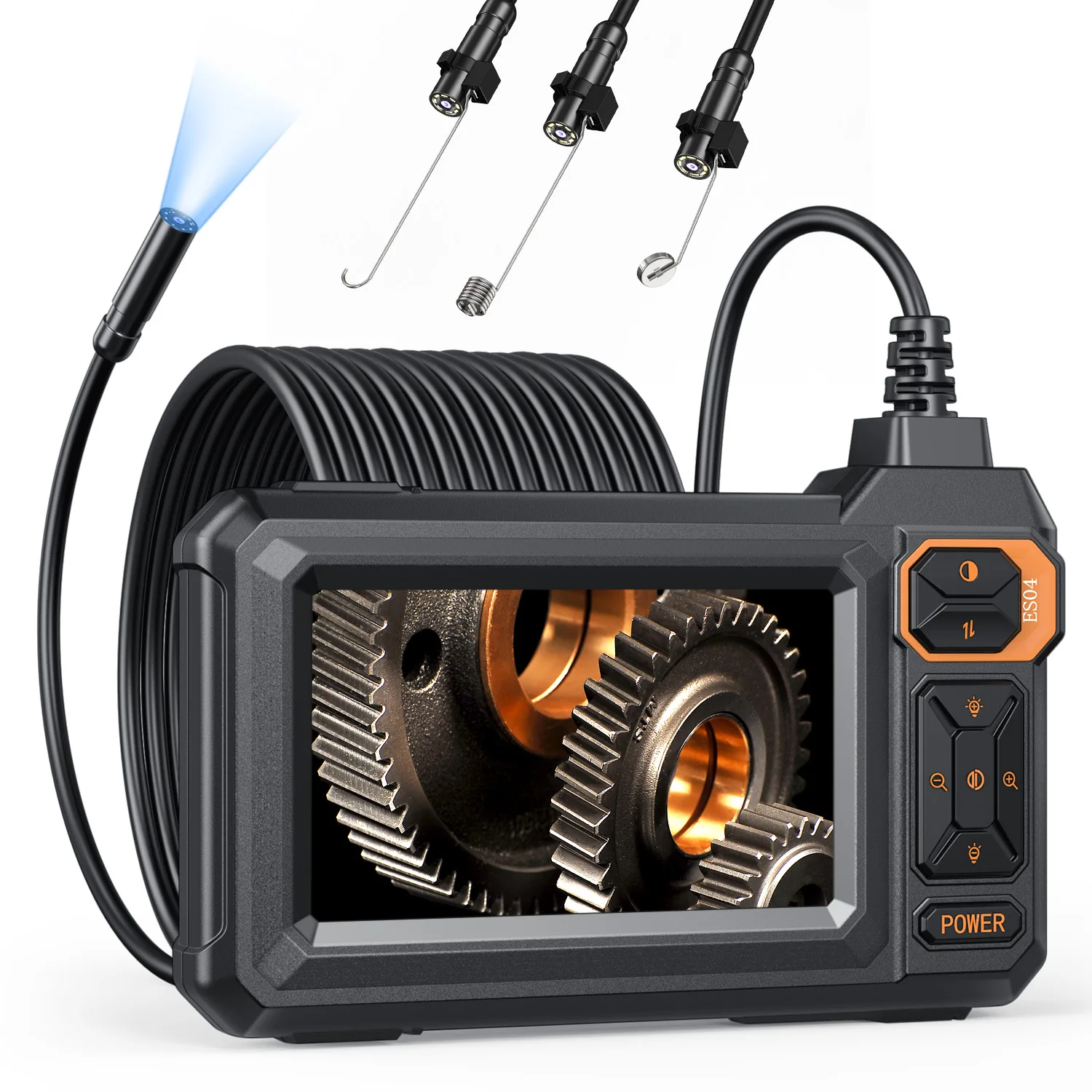 4.3inch Endoscope Camera with Light Inspection Borescope Camera with 1080P with
