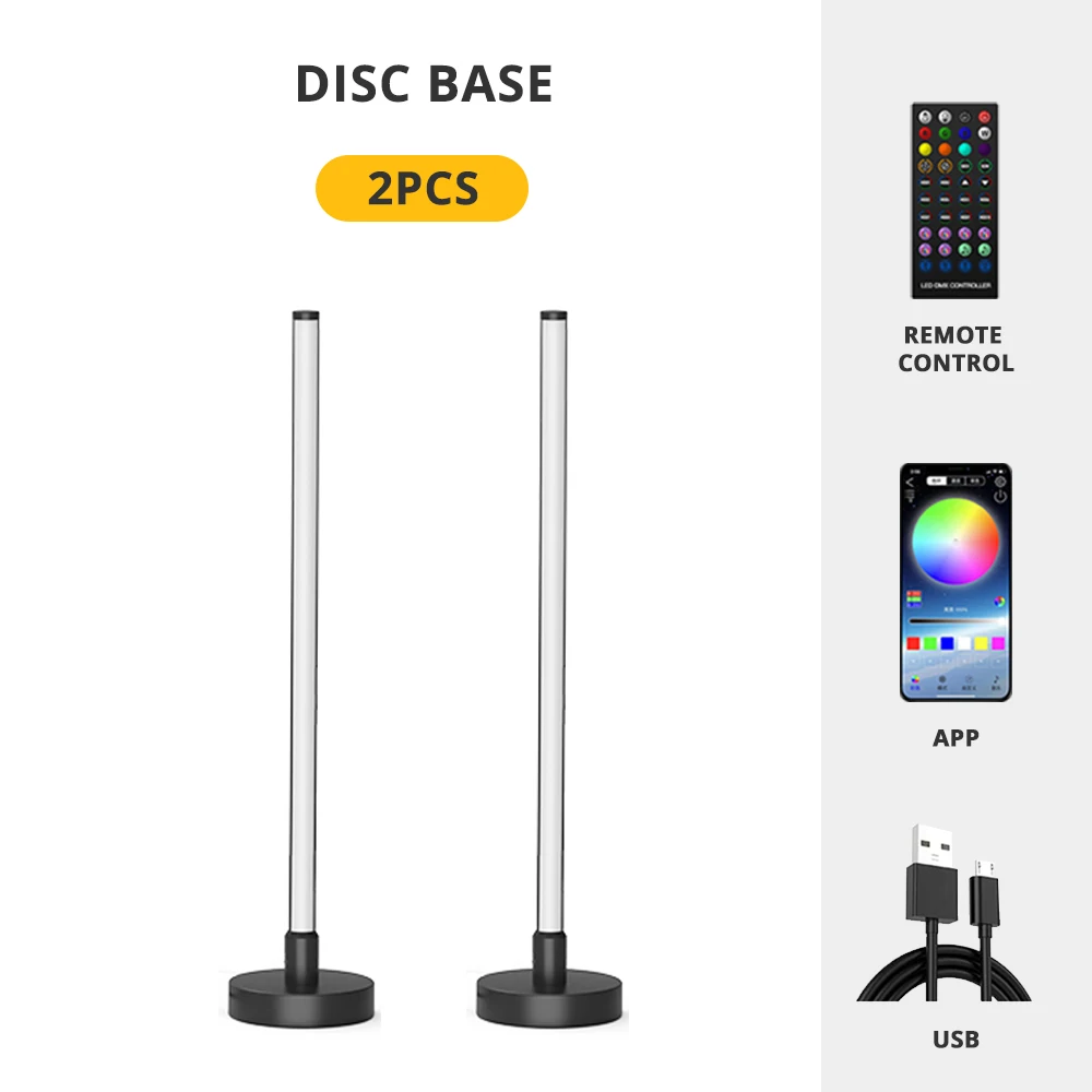 LED Light Bar RGB Pickup Rhythm Night Light Music Bluetooth APP Remote Control Bedside Desktop Computer Game TV Atmosphere Light nite light Night Lights