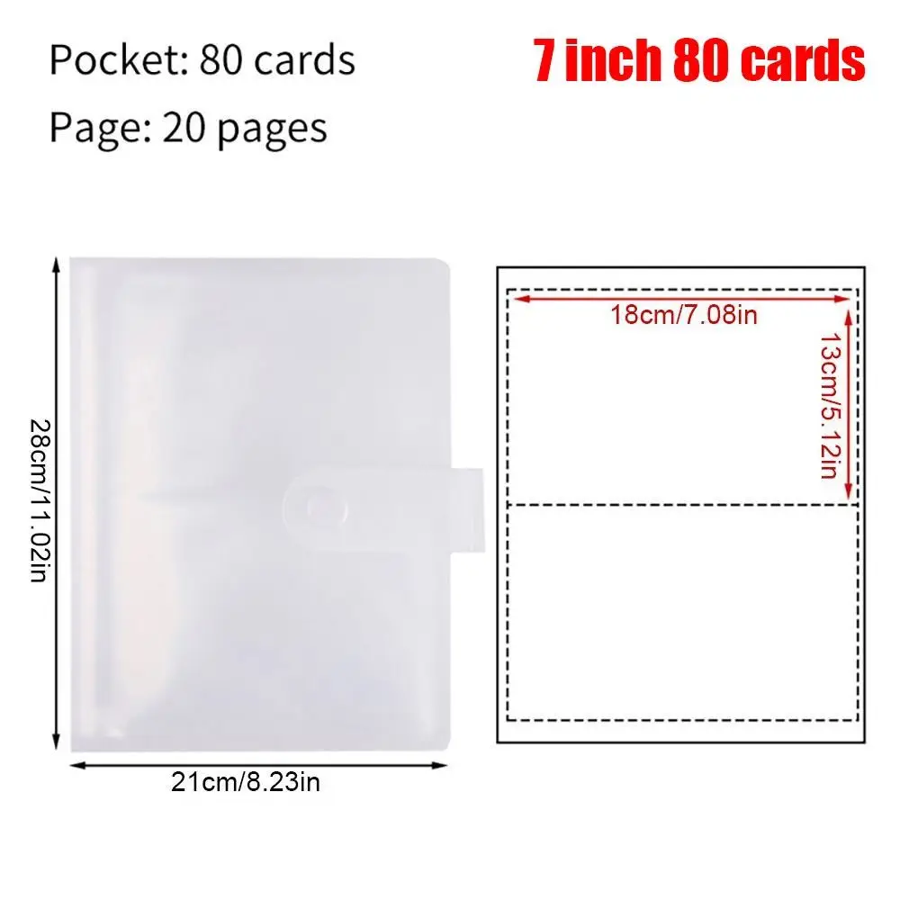 Multi-Size Transparent Photo Card Holder Album - Stylish Photocard Organizer with 80/160 Slots