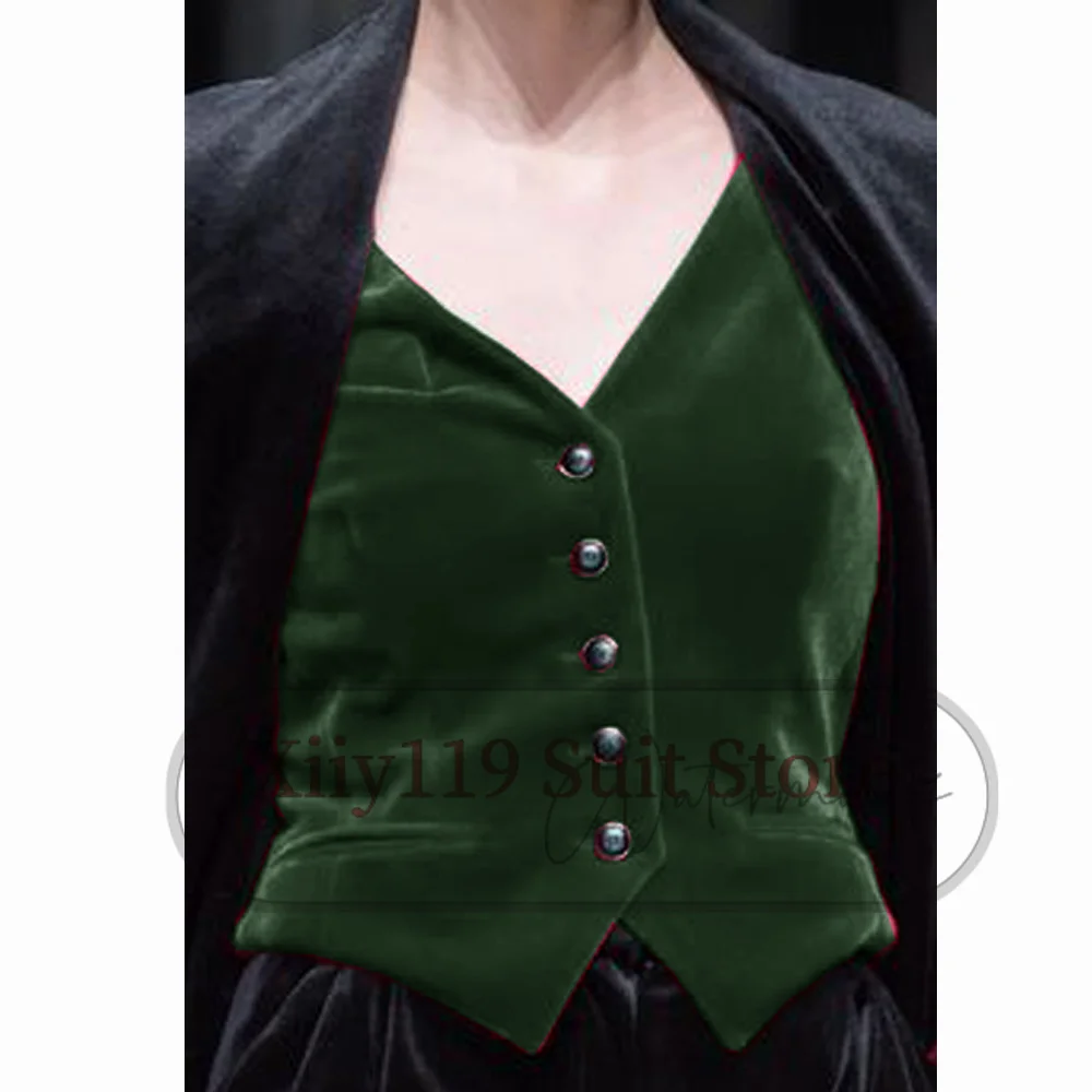 Women's Vest Velveteen Business Casual Single Breasted Retro V-Neck Sleeveless Vests for Women Clothing 2024new Arrivals Winter