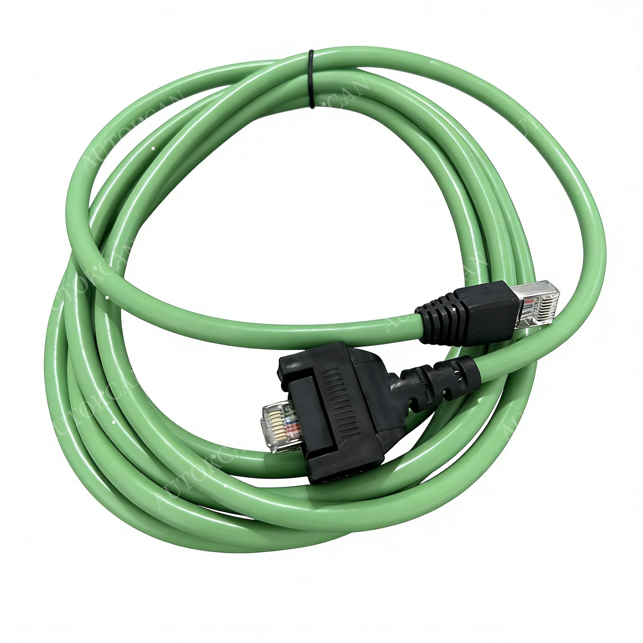 Green Ethernet LAN Cable for OBD2 Diagnostic Tools - Automotive Accessory