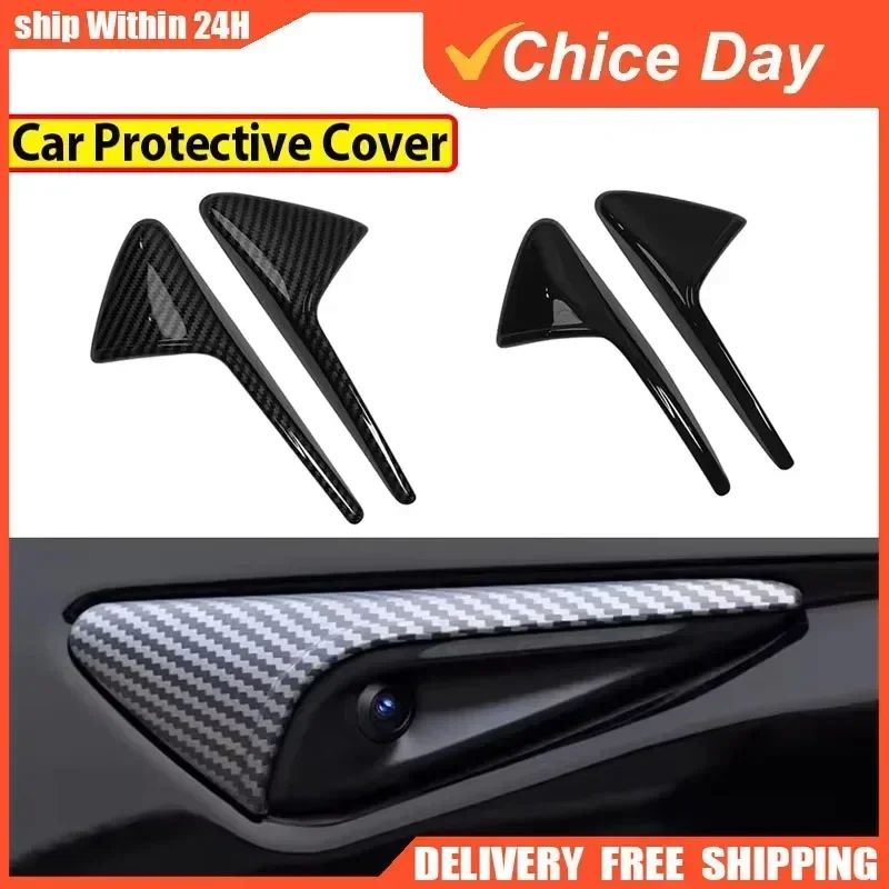 Car Exterior Accessories For Tesla Model 3/Y 2021-2023 Model Side Camera Cover & Turn Signal Trim Protector ABS Fender Accessory