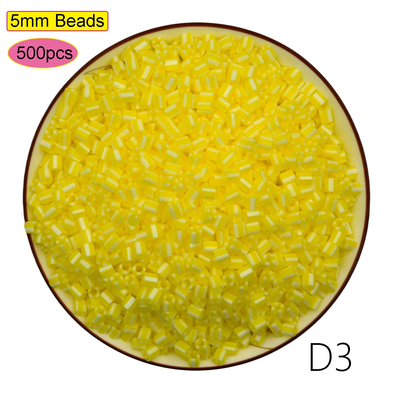 500PCS Multicolor Hama Beads for Kids – DIY Puzzle and Pixel Art Toy Set