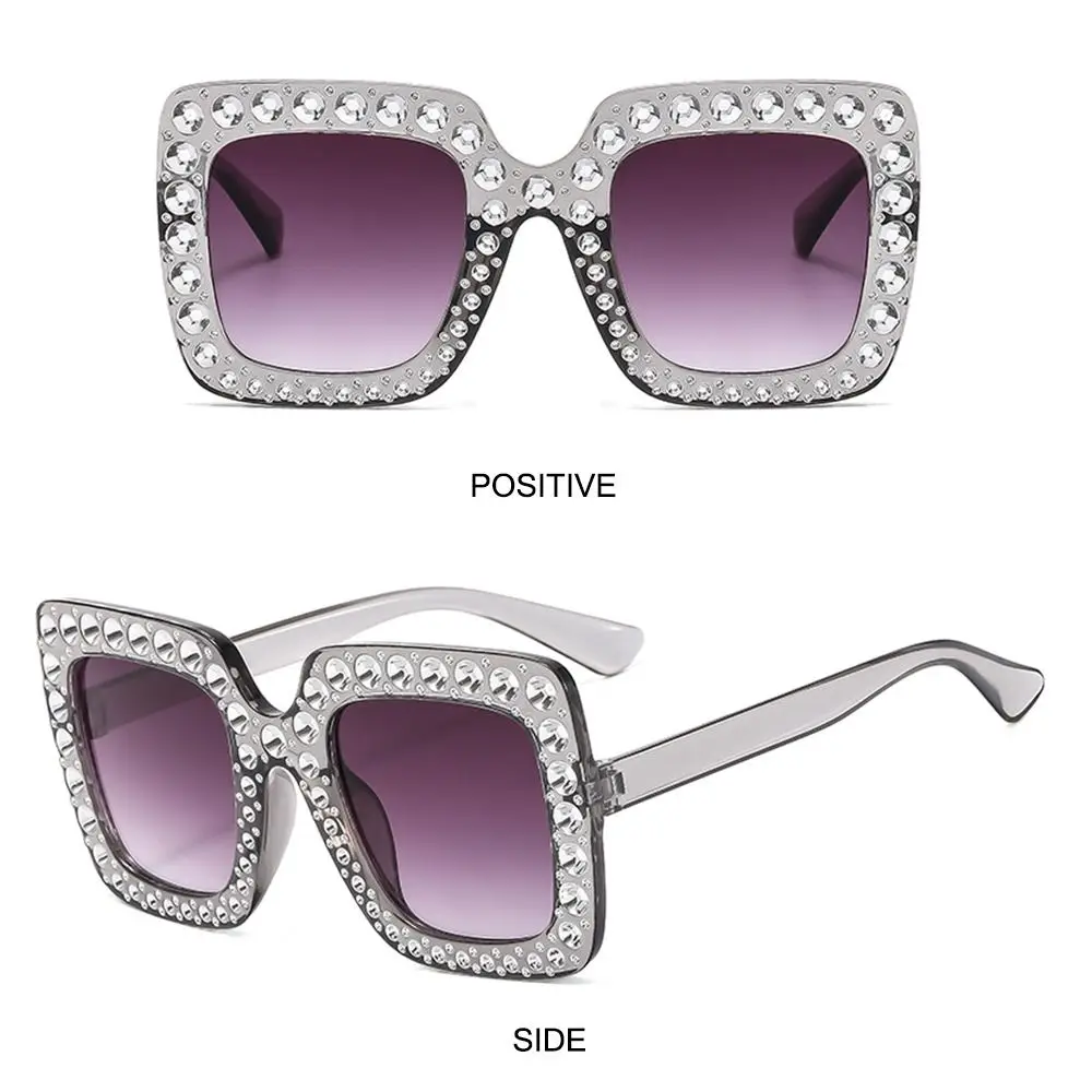 Kristall Kinder Sonnenbrille Kinder Strass Quadrat Diamant Sonnenbrille Retro funkelnde Brille für Mädchen – Detail 9