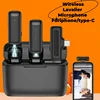 2in1 K30 Wireless Lavalier Microphone Charging Case Mic Portable Video Recording for iPhone Android Notebook Live Gaming Mic