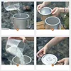 Outdoor Camping Cooking Ware Pot Set Hiking Picnic Multi-purpose Portable Rice Cooker 304 Stainless Steel Utensils Hanging Pot 5