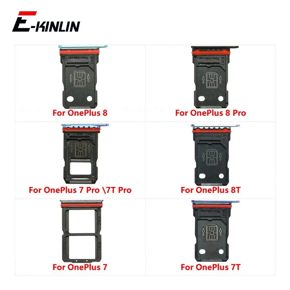 Sim Card Tray For OnePlus 7 7T 8 Pro 8T Sim Card Slot Holder Repair Parts Whole Sale sim card tray holder