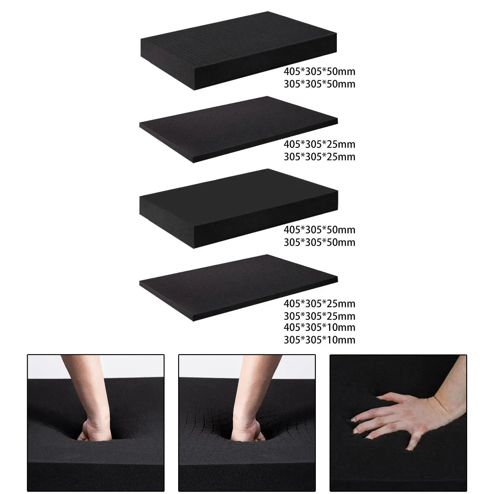 Pick and Pluck Foam Pad Packing Foam Sheet Sponge Liner Pad Pre Cubed for Cases Crafts Toolbox Shipping Drawer Board Game Box