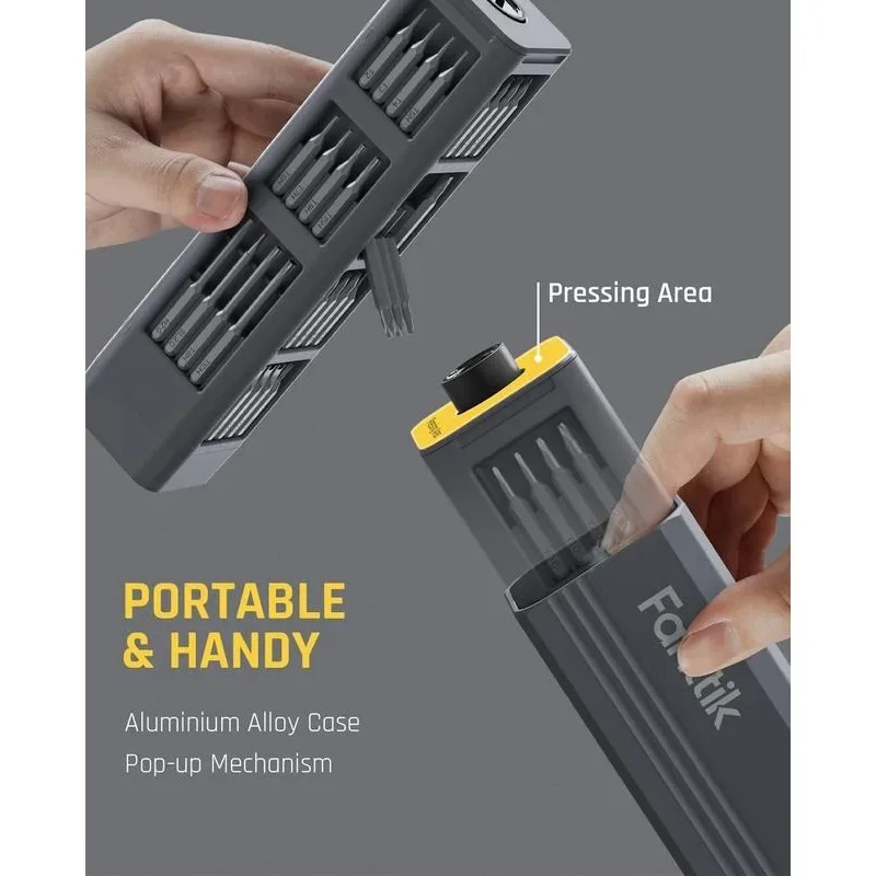 Fanttik E1 MAX 3.7V Mini Electric Screwdriver Precision Electric Screwdriver 50-in-1 Magnetic Bits Max 3 N.m Magnetic Storage