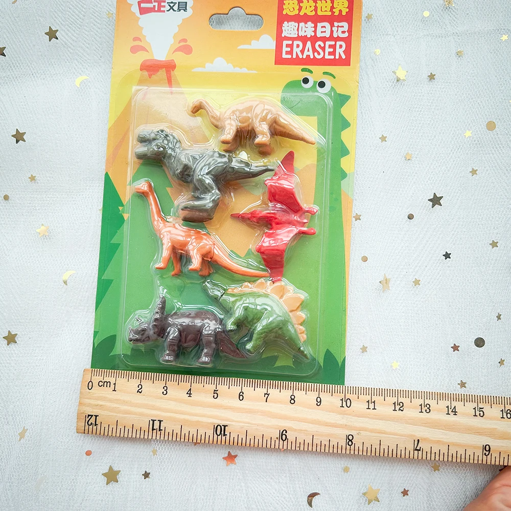 1 Set Kawaii Stationery Cute Animal Eraser Kids Prizes Dinosaur Eraser Cute Things Japanese School Supplies Stationary Office
