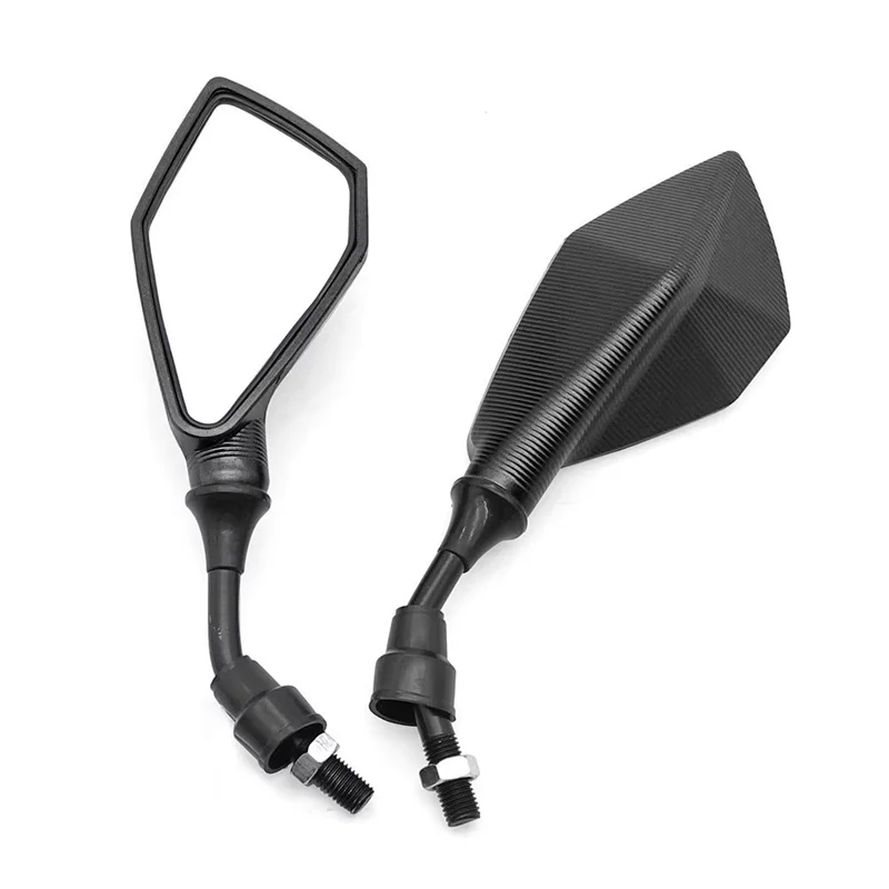 Sleek Red Motorcycle Rearview Mirrors - High-Definition ABS Side Mirrors